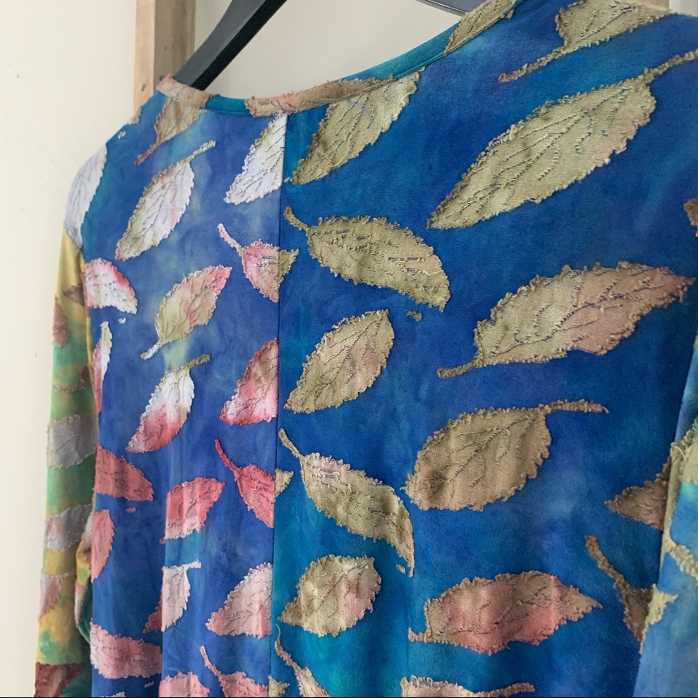 Soft Surroundings Multi-Color Leaf-Print Tunic - Picture 10 of 14